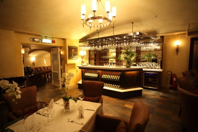Lounge and wine bar interior